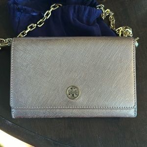 Tory Burch Rose Gold Wallet on Chain